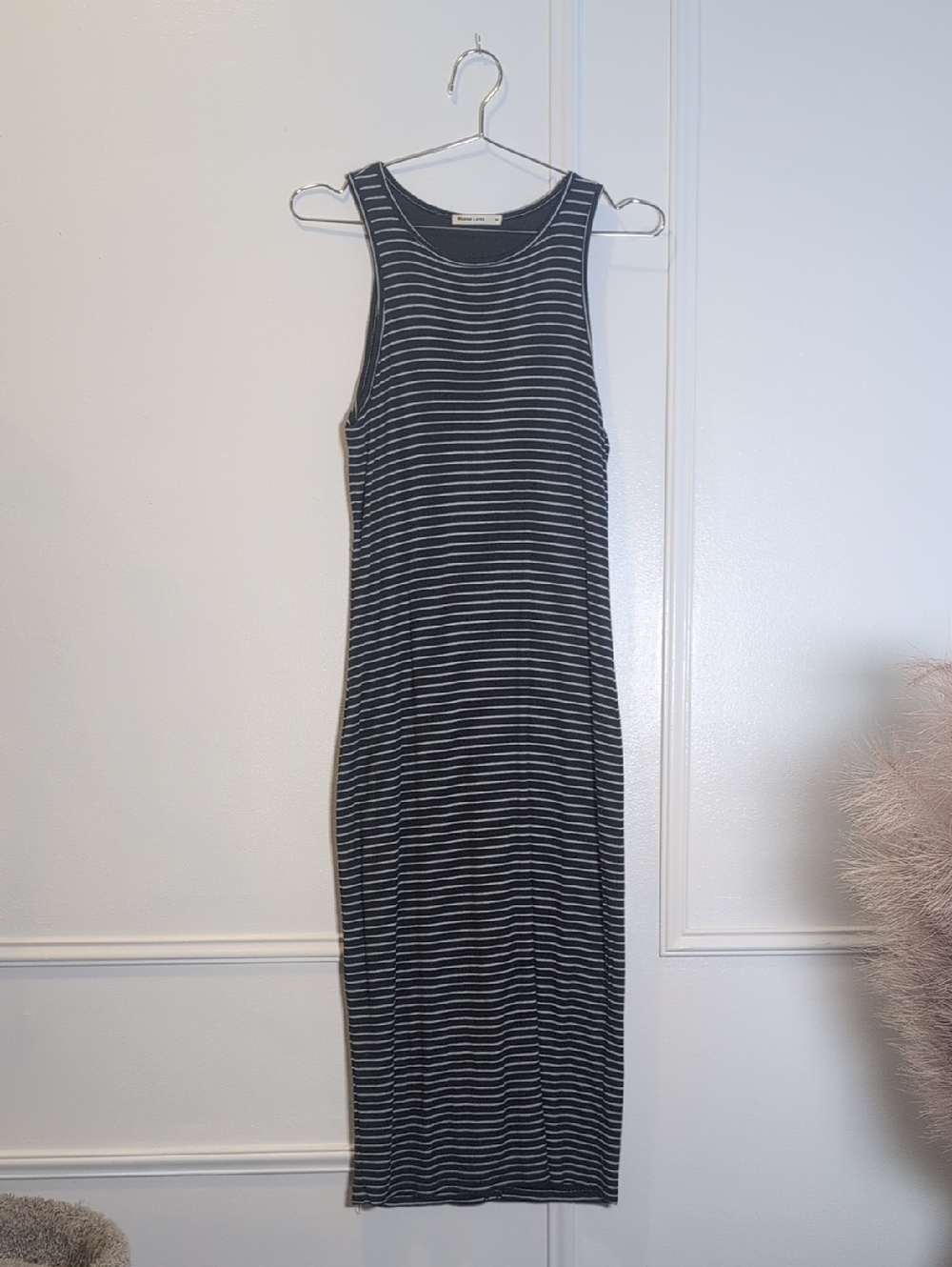 Marine Layer Navy and White Striped Sleeveless Maxi Dress
